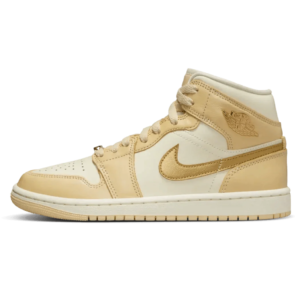 Air Jordan 1 Mid 'Pale Vanilla Metallic Gold'