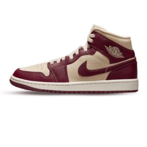 Air Jordan 1 Mid Split 'Beach Cherrywood Red'