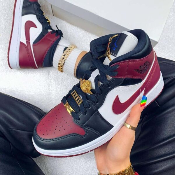 Air Jordan 1 Mid 'Dark Beetroot Gold Pendants'