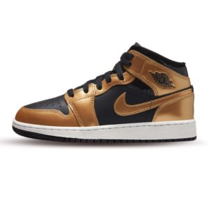 Air Jordan 1 Mid 'Gold Glitter Black'