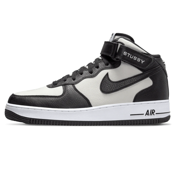 Nike x Stussy Air Force 1 Mid 'Light Bone Grey Black'