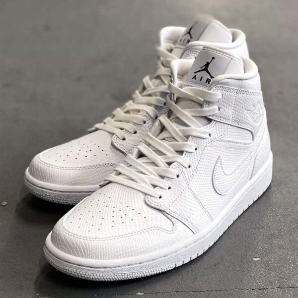 Air Jordan 1 Mid 'White Snakeskin'